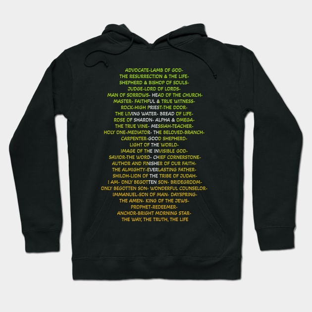 Names of Jesus Hoodie by AlondraHanley